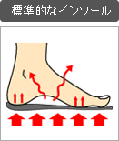 標準的なインソール／足から得る情報が少ない